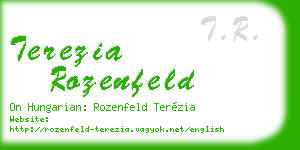 terezia rozenfeld business card